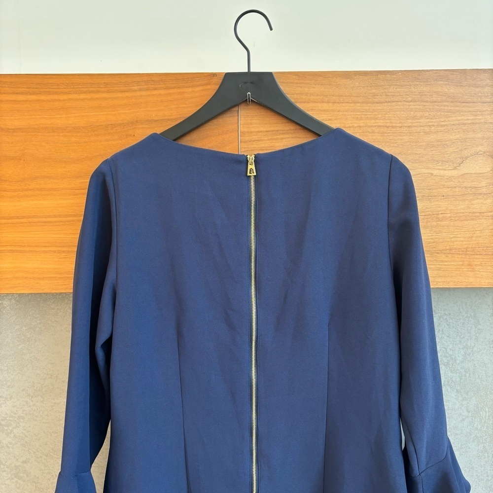 Sail To Sable Ruffle Mini Dress In Navy, Size 8 - Picture 10 of 14